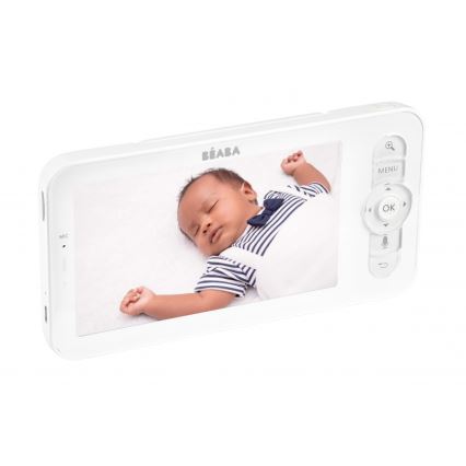 Beaba - Smart uppladdningsbar babyvakt med monitor ZEN NIGHT 720p 5V 4000 mAh Wi-Fi vit