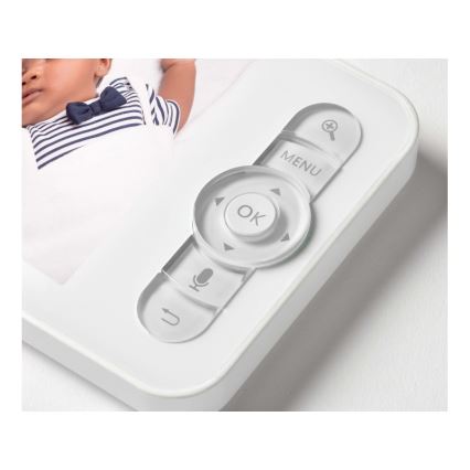 Beaba - Smart uppladdningsbar babyvakt med monitor ZEN NIGHT 720p 5V 4000 mAh Wi-Fi vit