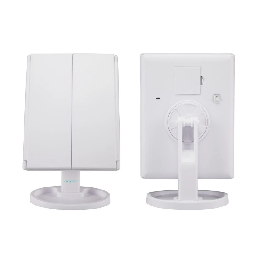 Beper - Sminkspegel med LED-belysning 4xAAA/5V