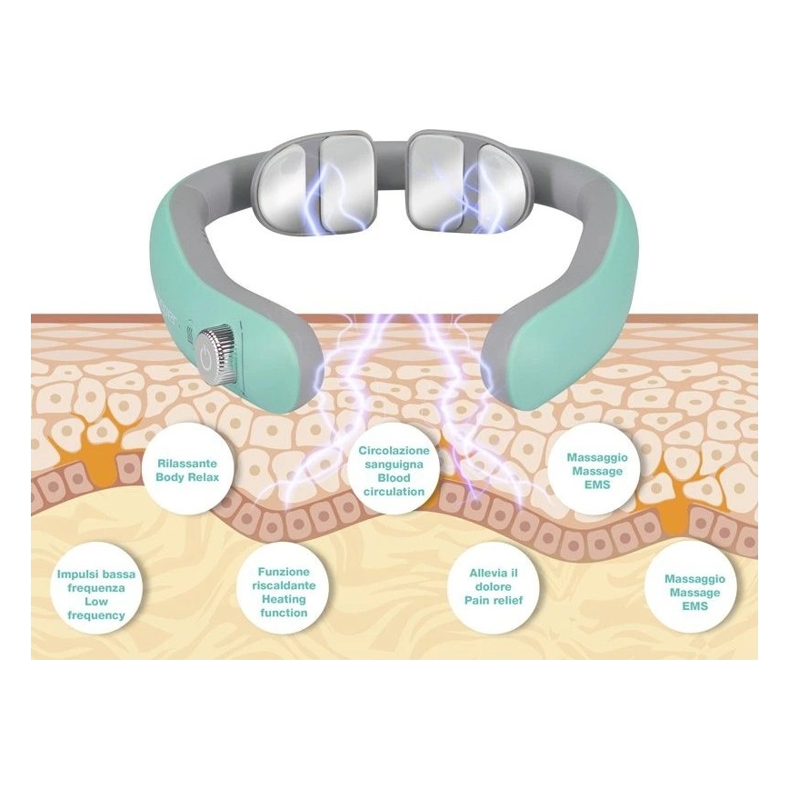 Beper - Uppladdningsbar EMS-nackmassageapparat 5V/900 mAh mintgrön