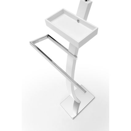 Betjäningsstativ 117x32 cm vit