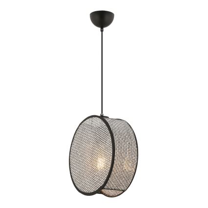 BIG DRUM pendellampa med sladd 1xE27/60W/230V grå/svart