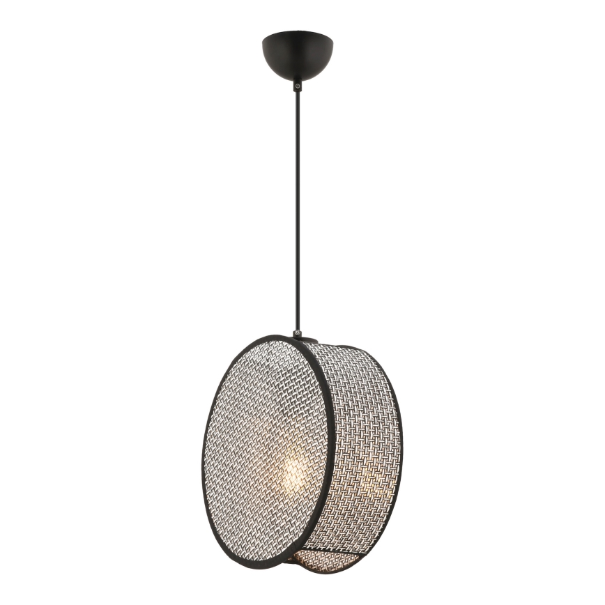 BIG DRUM pendellampa med sladd 1xE27/60W/230V grå/svart