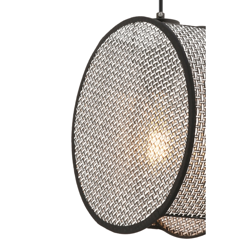 BIG DRUM pendellampa med sladd 1xE27/60W/230V grå/svart