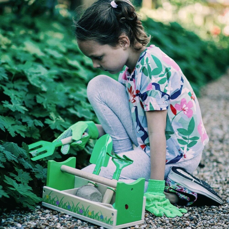 Bigjigs Toys - Gardening kit in a crate