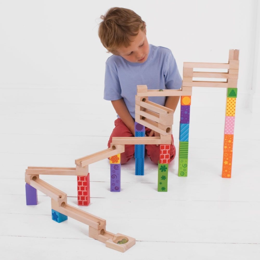 Bigjigs Toys - Kulbana i trä färgrik