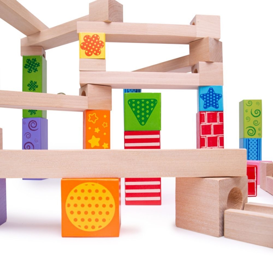 Bigjigs Toys - Kulbana i trä färgrik