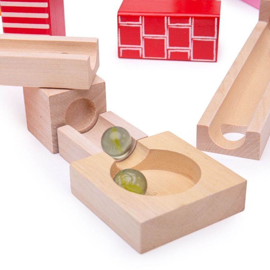 Bigjigs Toys - Kulbana i trä färgrik