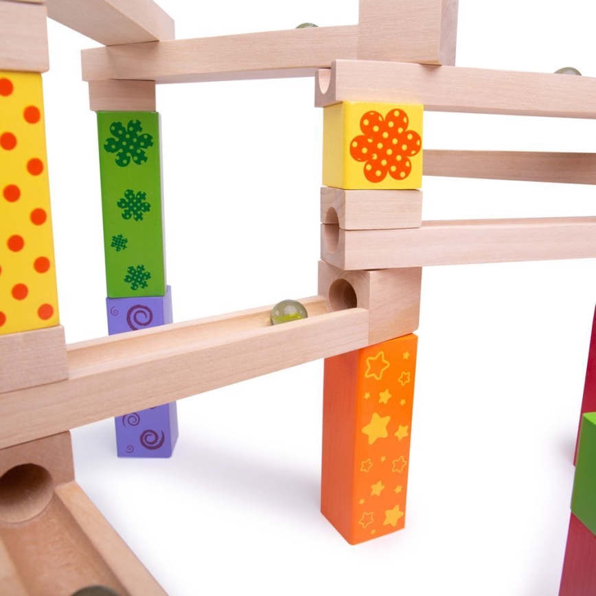 Bigjigs Toys - Kulbana i trä färgrik
