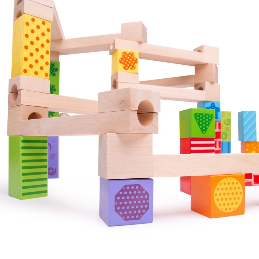 Bigjigs Toys - Kulbana i trä färgrik