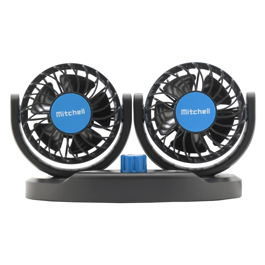 Bil dashboard fan med USB 3W/5V svart