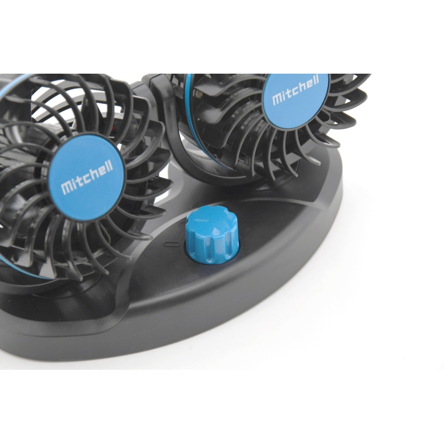 Bil dashboard fan med USB 3W/5V svart