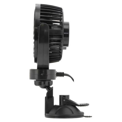 Bilfläkt med sugkopp 7W/12V svart