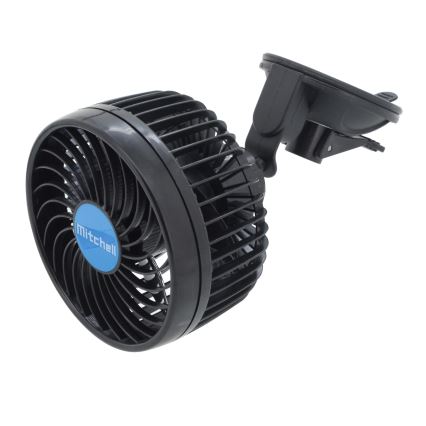 Bilfläkt på sugkopp 4W/12V svart