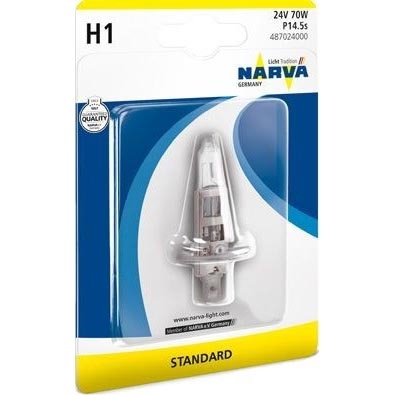 Bilglödlampa H1 P14.5s/70W/24V - Narva 48702NVAB1