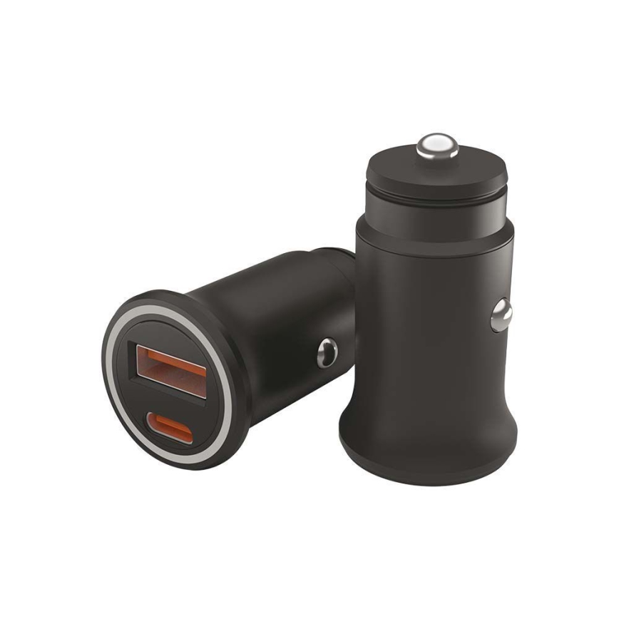 Billaddare Power Delivery 20W 12-24V/3A USB/C svart