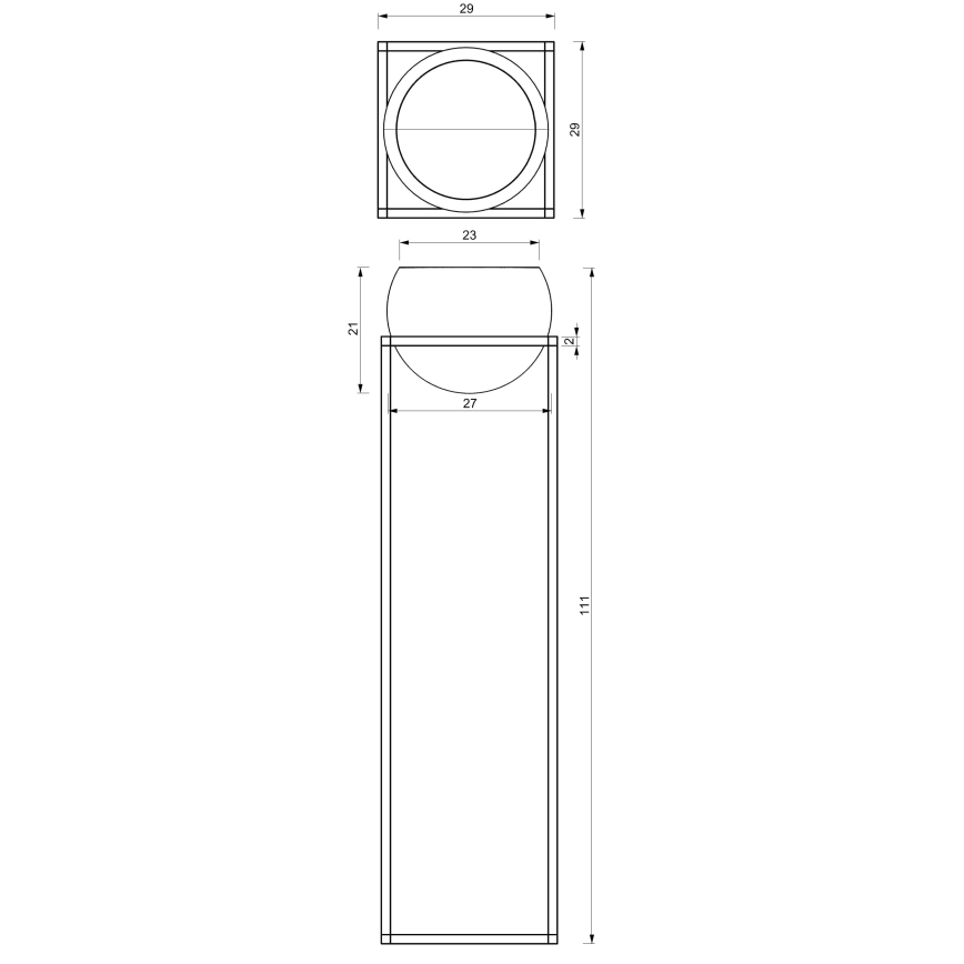 Blomkruka av metall 111,3x29 cm gyllene