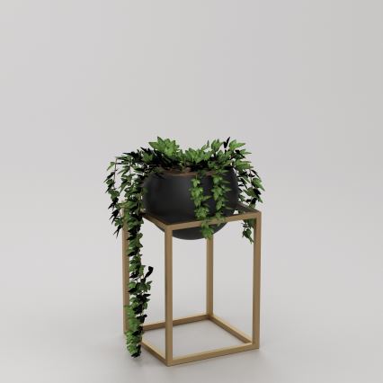 Blomkruka av metall 51,3x29 cm gyllene