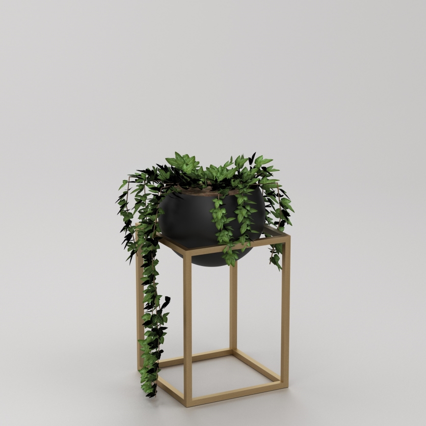 Blomkruka av metall 51,3x29 cm gyllene