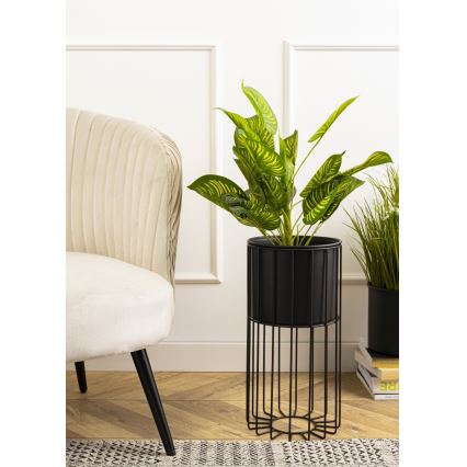 Blomkruka av metall LOFT 42x20 cm svart