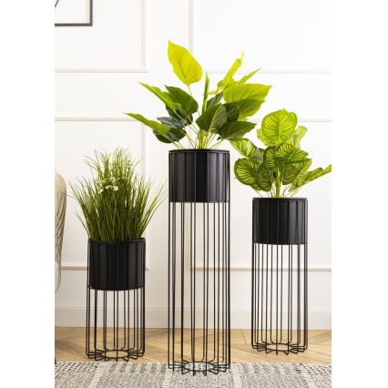 Blomkruka av metall LOFT 42x20 cm svart