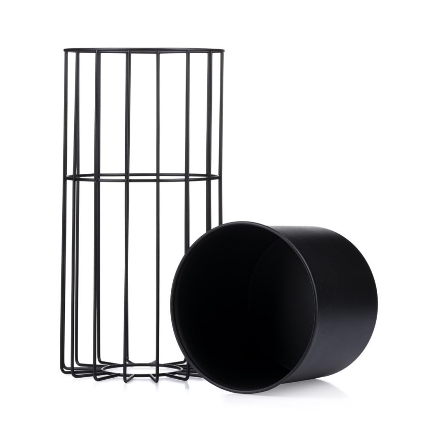 Blomkruka av metall LOFT 42x20 cm svart