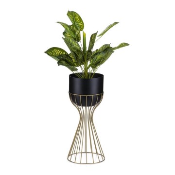 Blomkruka av metall LOFT 46x20 cm guld/svart