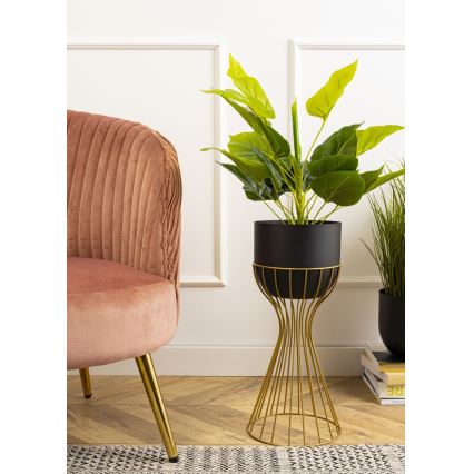 Blomkruka av metall LOFT 46x20 cm guld/svart