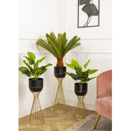 Blomkruka av metall LOFT 46x20 cm guld/svart