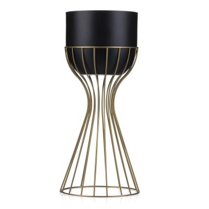 Blomkruka av metall LOFT 46x20 cm guld/svart