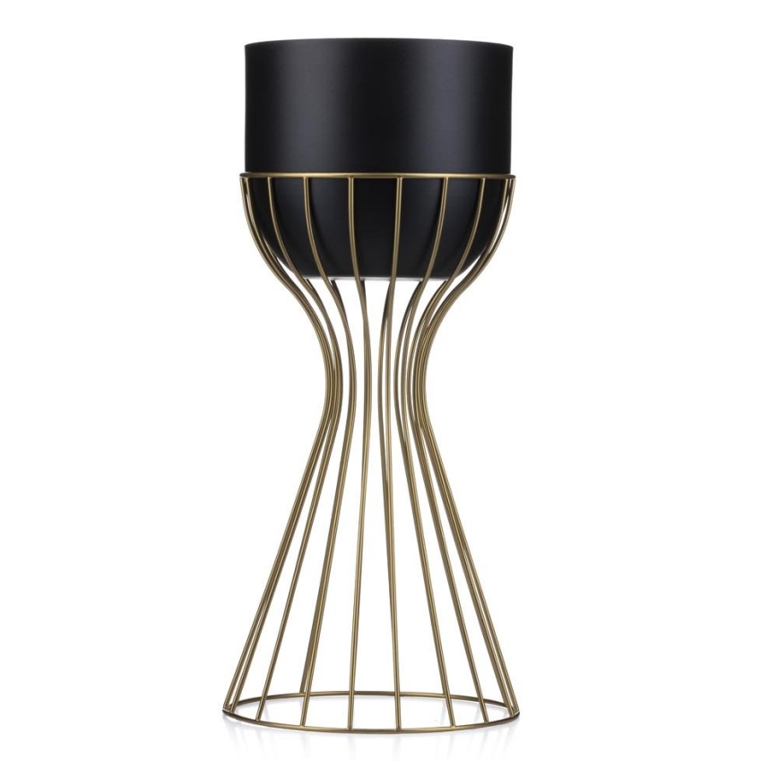 Blomkruka av metall LOFT 46x20 cm guld/svart