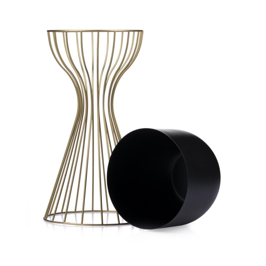 Blomkruka av metall LOFT 46x20 cm guld/svart