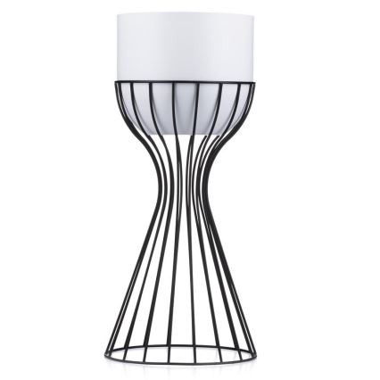 Blomkruka av metall LOFT 46x20 cm svart/vit