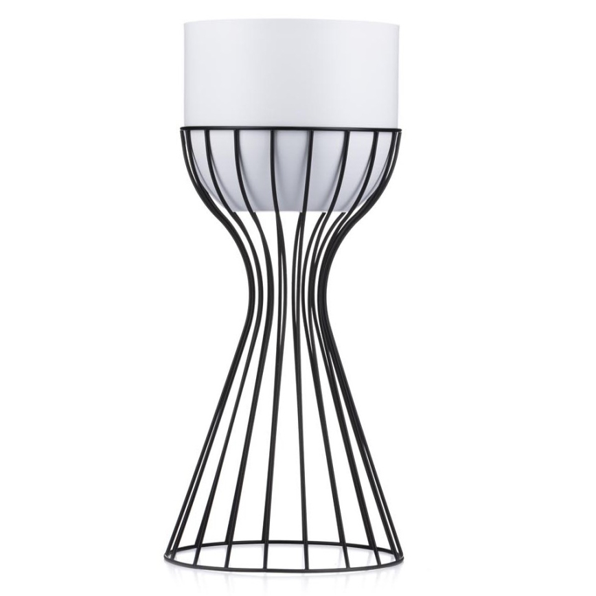 Blomkruka av metall LOFT 46x20 cm svart/vit
