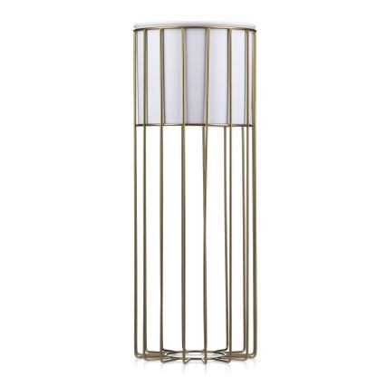 Blomkruka av metall LOFT 55x20 cm guld/vit