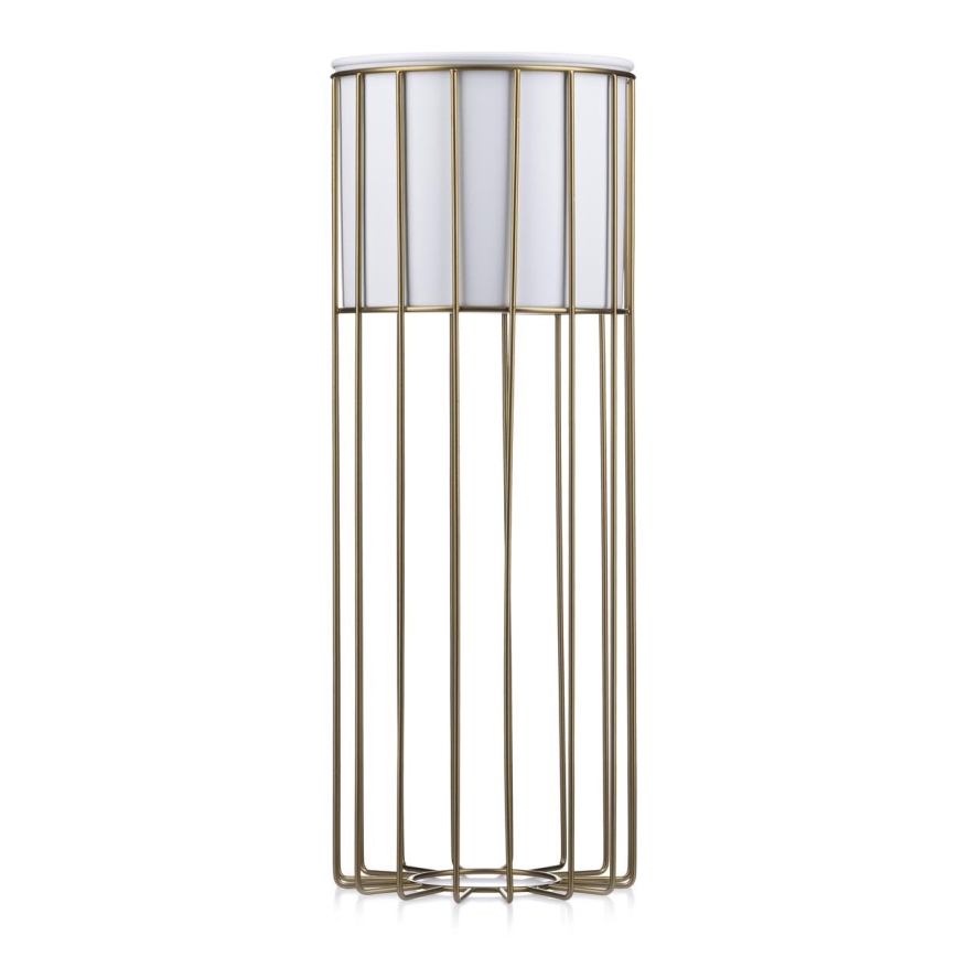 Blomkruka av metall LOFT 55x20 cm guld/vit