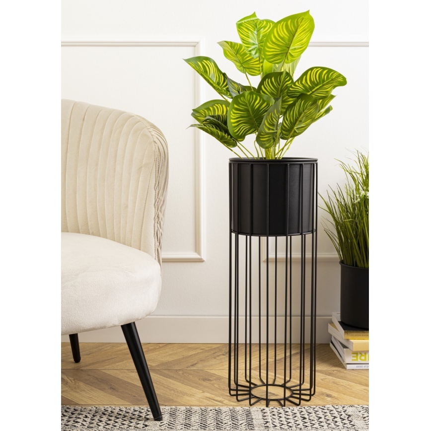 Blomkruka av metall LOFT 55x20 cm svart