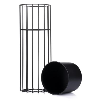 Blomkruka av metall LOFT 55x20 cm svart