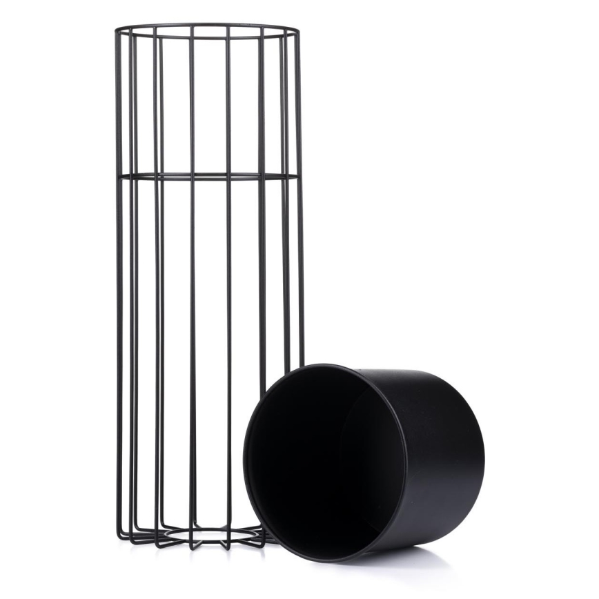 Blomkruka av metall LOFT 55x20 cm svart