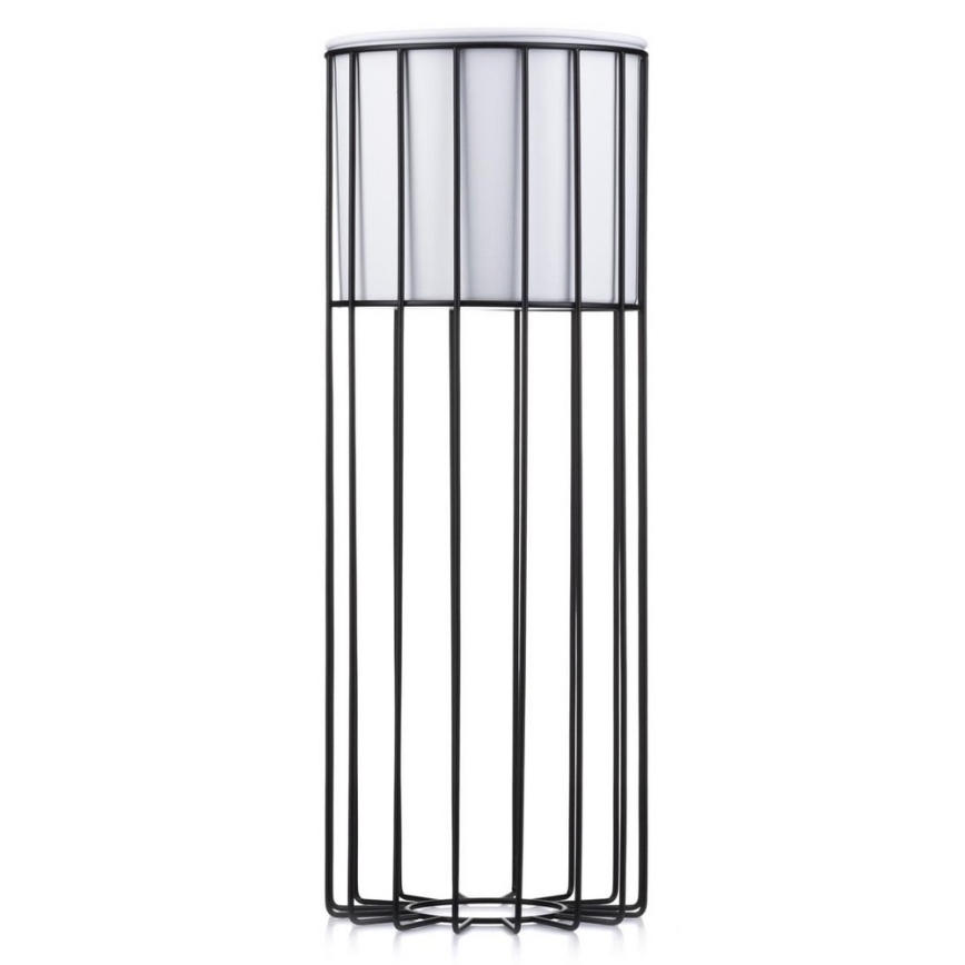 Blomkruka av metall LOFT 55x20 cm svart/vit