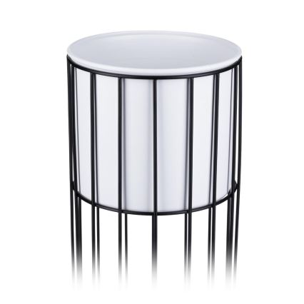Blomkruka av metall LOFT 55x20 cm svart/vit