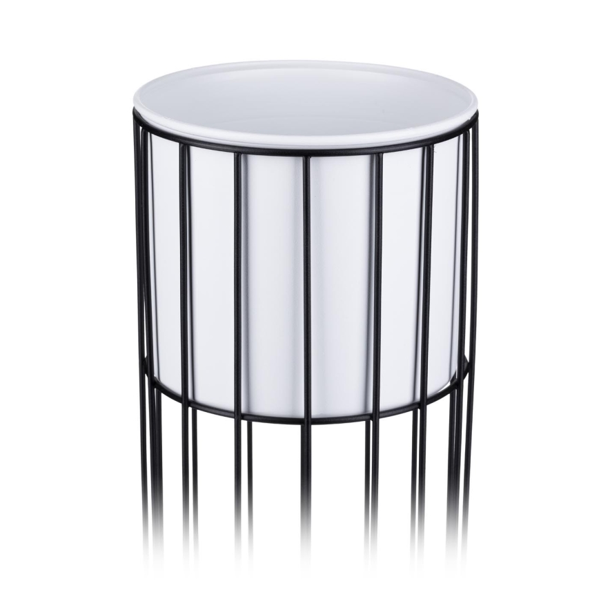 Blomkruka av metall LOFT 55x20 cm svart/vit