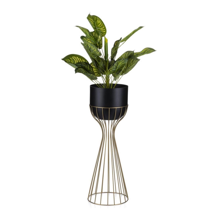 Blomkruka av metall LOFT 56x20 cm guld/svart