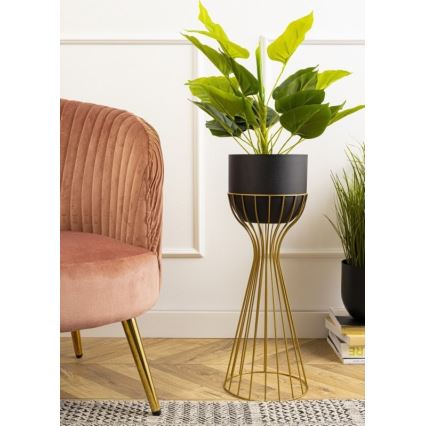 Blomkruka av metall LOFT 56x20 cm guld/svart