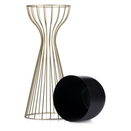 Blomkruka av metall LOFT 56x20 cm guld/svart