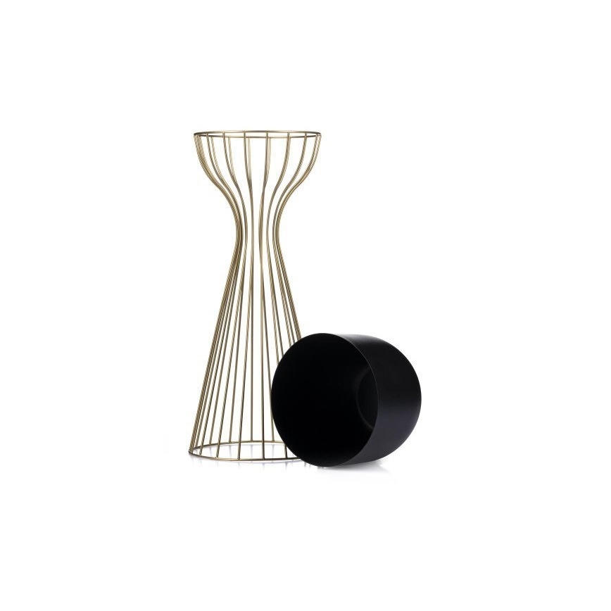 Blomkruka av metall LOFT 56x20 cm guld/svart