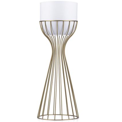 Blomkruka av metall LOFT 56x20 cm guld/vit