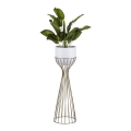 Blomkruka av metall LOFT 68x20 cm guld/vit