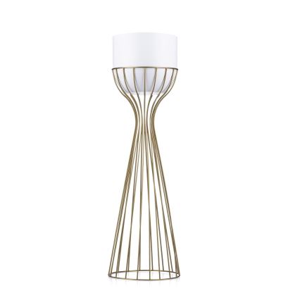 Blomkruka av metall LOFT 68x20 cm guld/vit