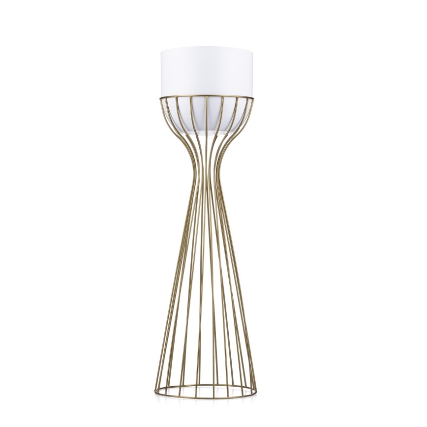 Blomkruka av metall LOFT 68x20 cm guld/vit